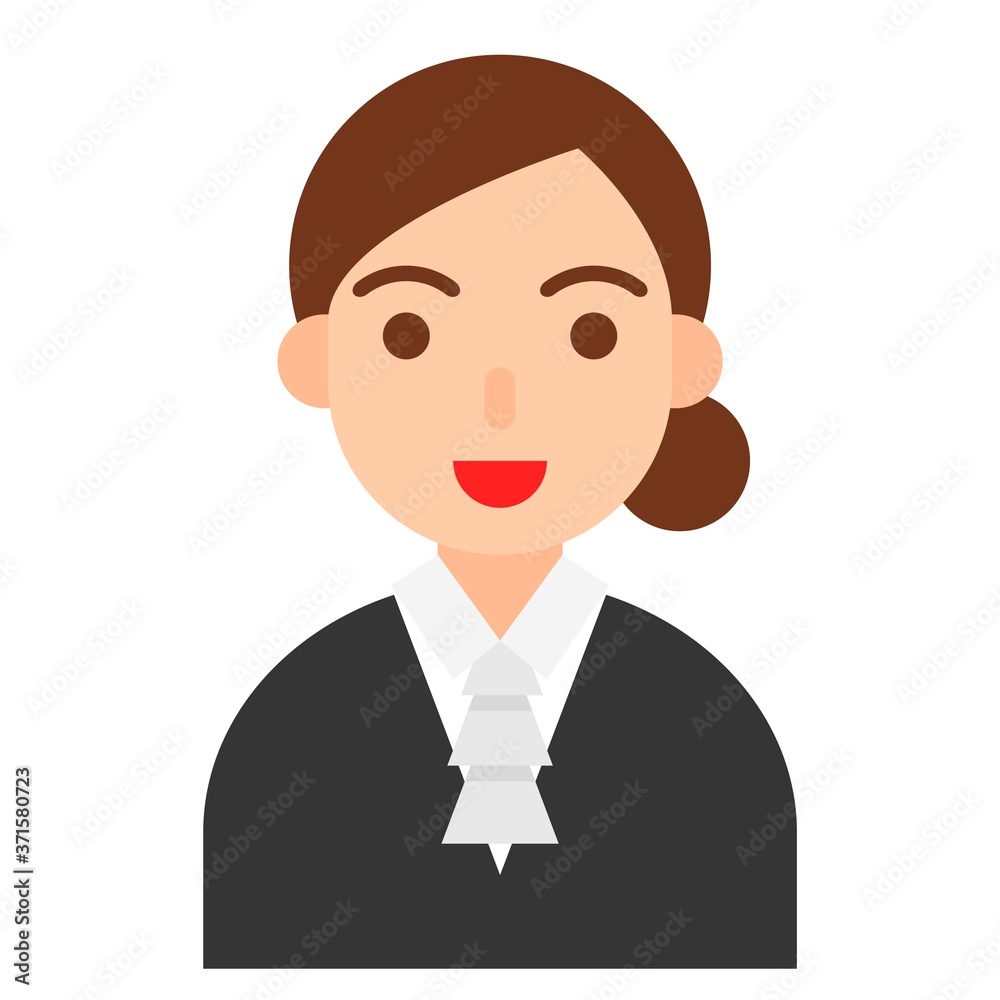 Lawyer icon, profession and job vector illustration