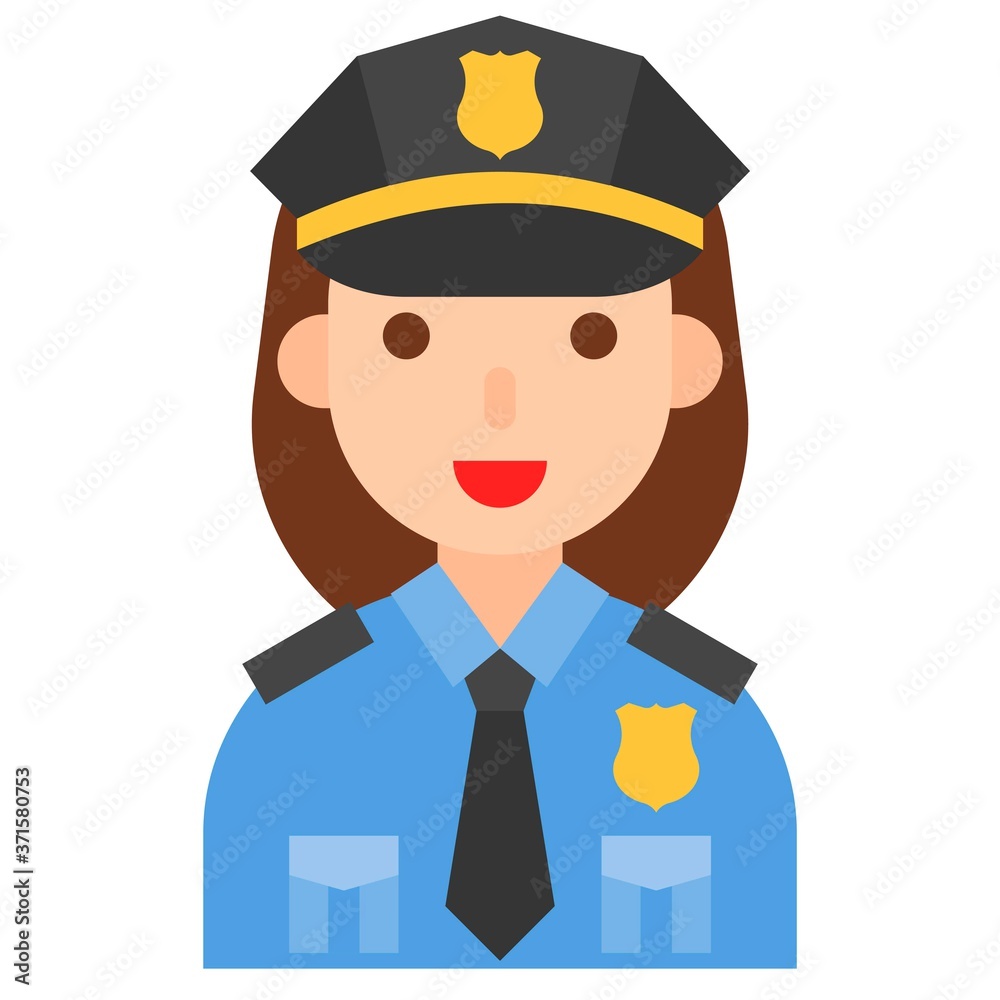 Police icon, profession and job vector illustration Police icon, profession and job vector illustration