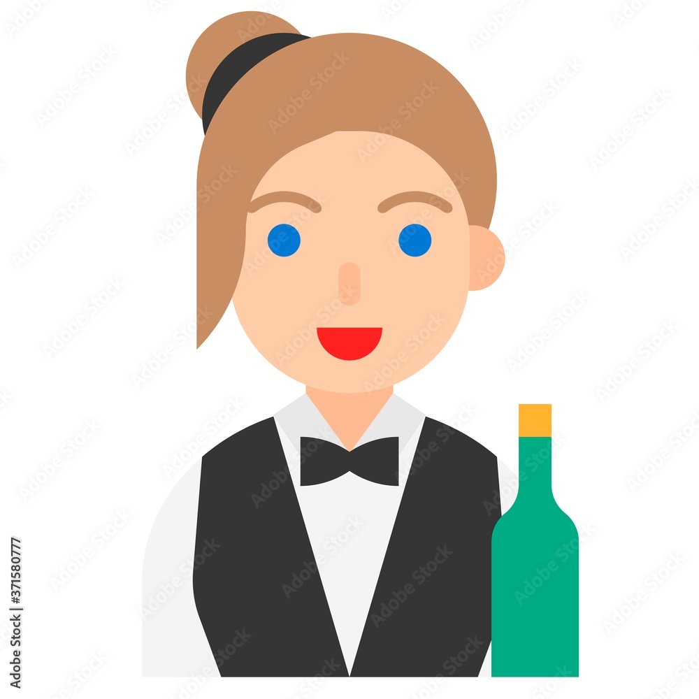Sommelier icon, profession and job vector illustration Sommelier icon, profession and job vector illustration
