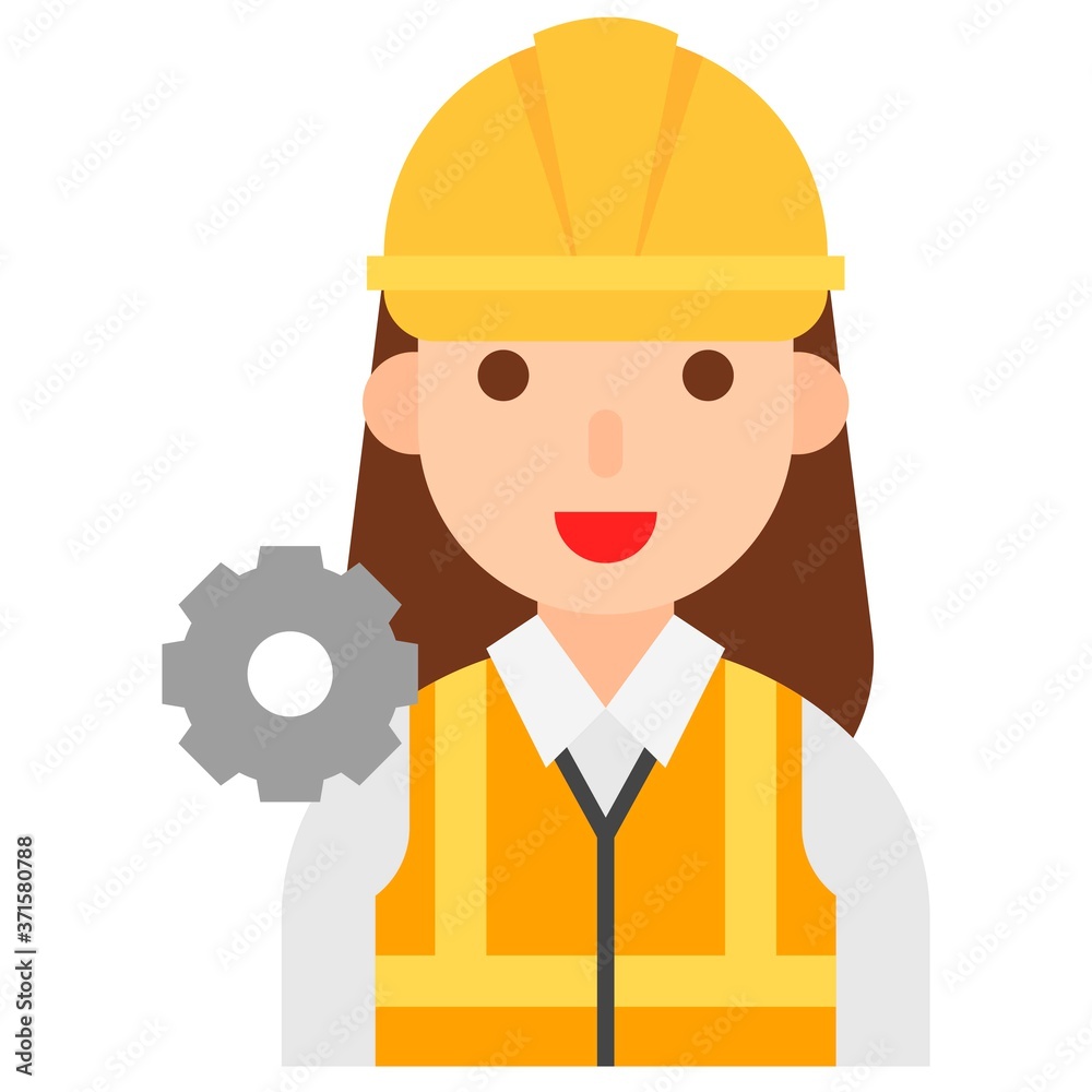 Engineer icon, profession and job vector illustration Engineer icon, profession and job vector illustration