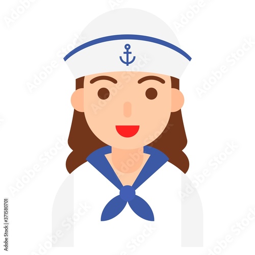 Sailor icon, profession and job vector illustration