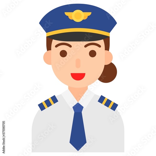 Crew icon, profession and job vector illustration
