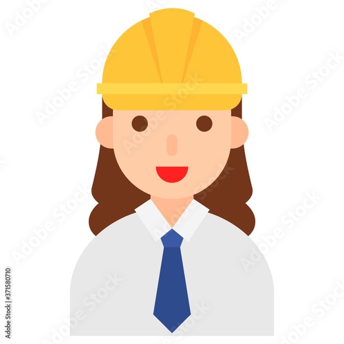 Architect icon, profession and job vector illustration