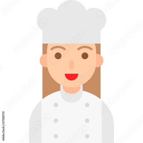Chef icon, profession and job vector illustration