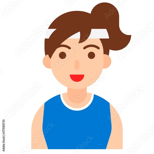 Athlete icon, profession and job vector illustration