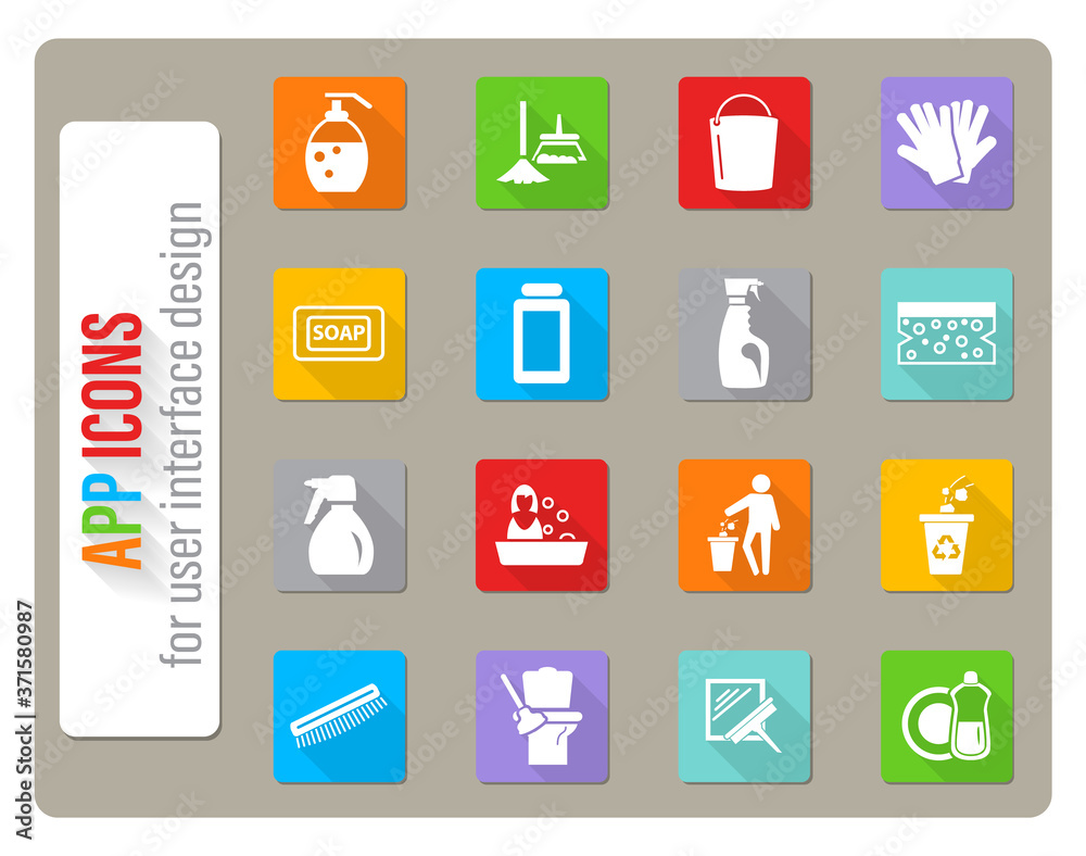 cleaning company icon set cleaning company icon set