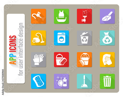 cleaning icon set