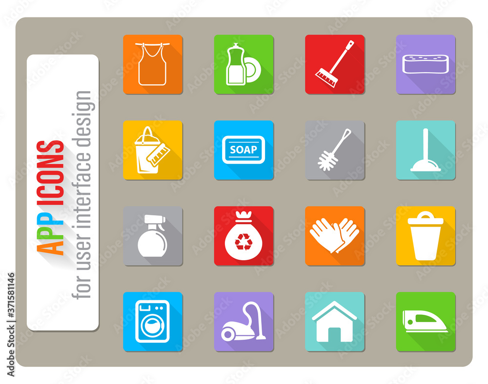 Cleaning service simply icons