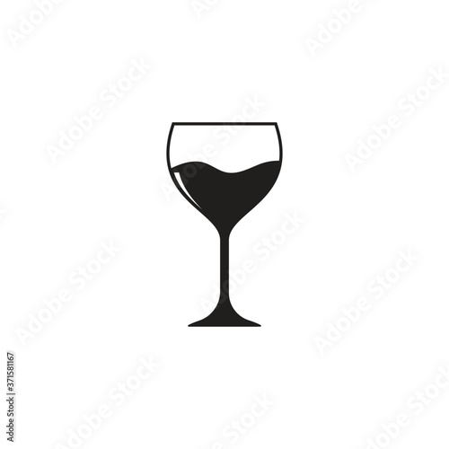 wine glass and bottle icon vector illustration