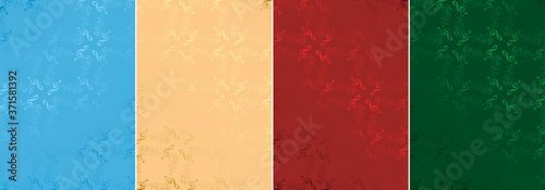bright music backgrounds with musical patterns - vector set A4