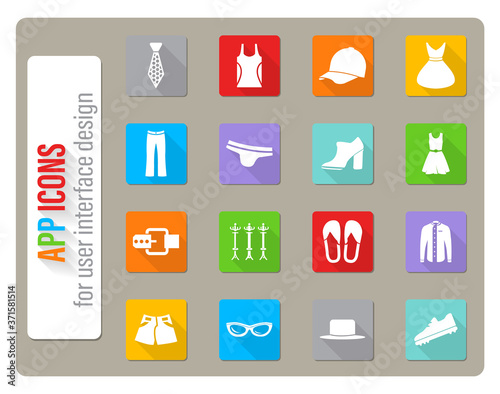 clothes icon set