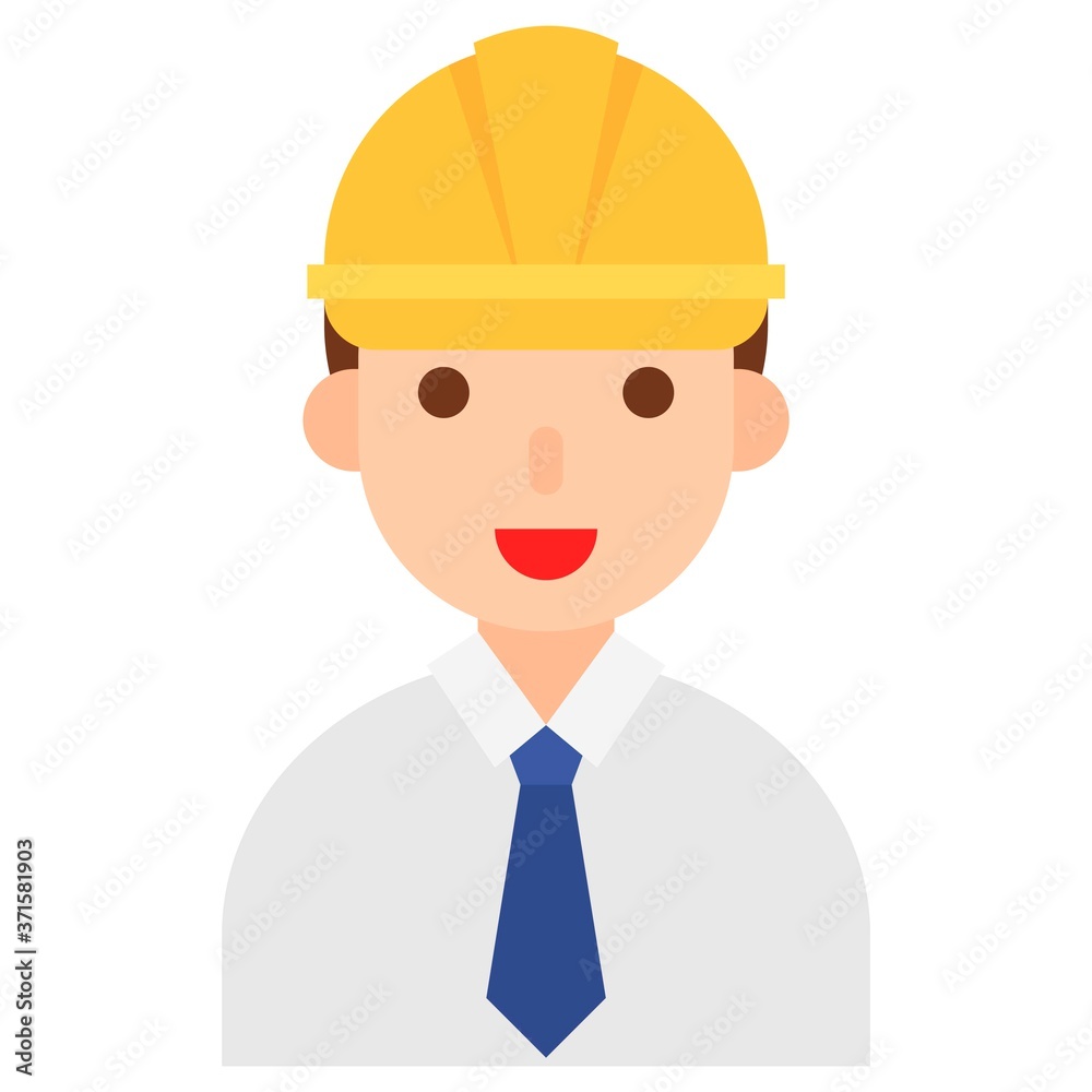 Architect icon, profession and job vector illustration Architect icon, profession and job vector illustration