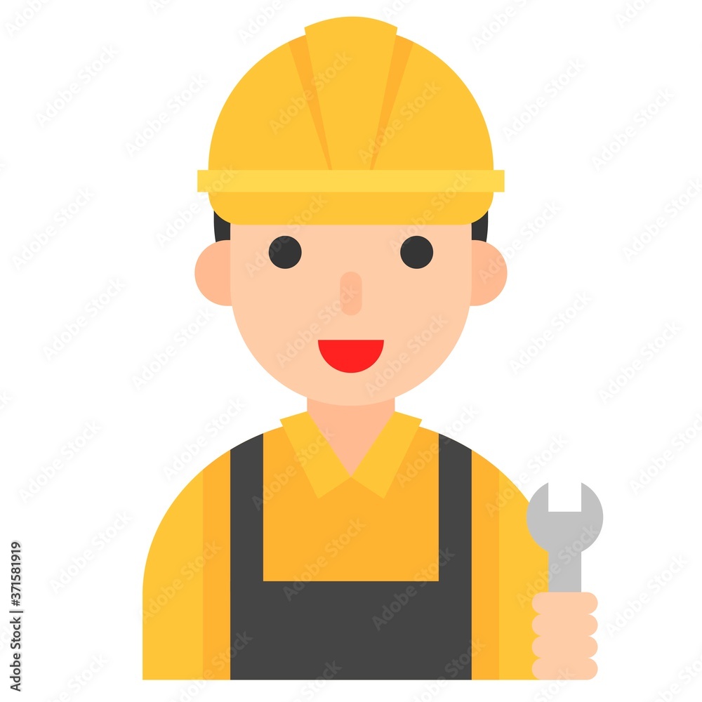 Plumber icon, profession and job vector illustration Plumber icon, profession and job vector illustration