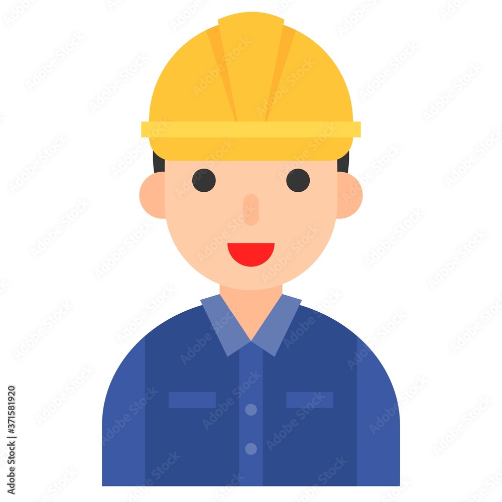 Electrician icon, profession and job vector illustration Electrician icon, profession and job vector illustration