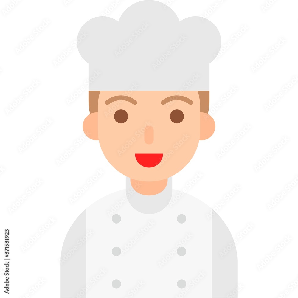 Chef icon, profession and job vector illustration Chef icon, profession and job vector illustration