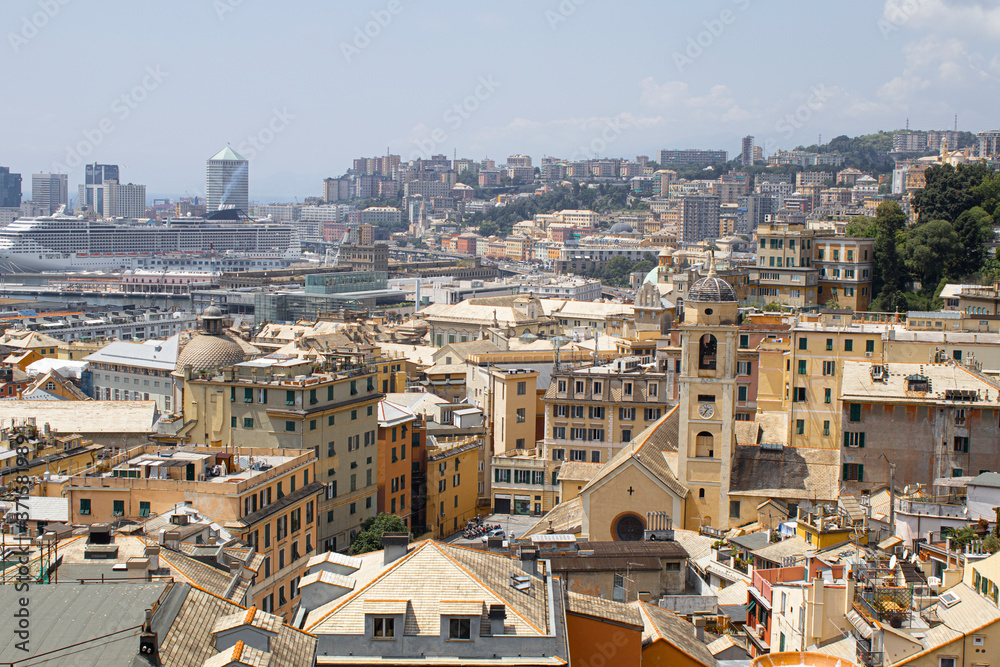 aerial view of genova italy