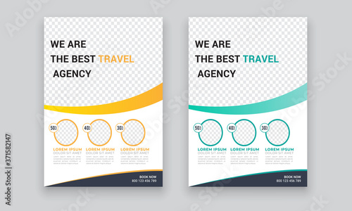 Travel Agency Flyer or Poster Design, Creative Template, Banner or Flyer design for Tour and Travel concept
