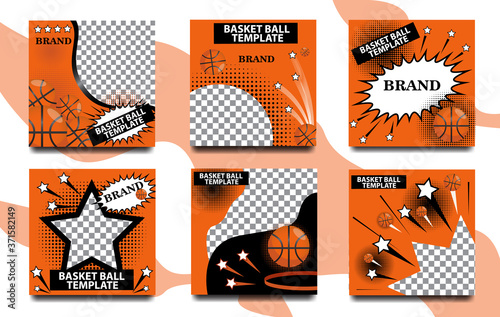 Social media template basket ball