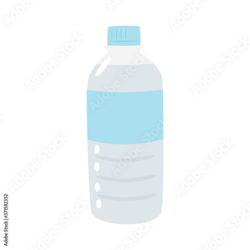 ペットボトルにはいったミネラルウォーターのイラスト。