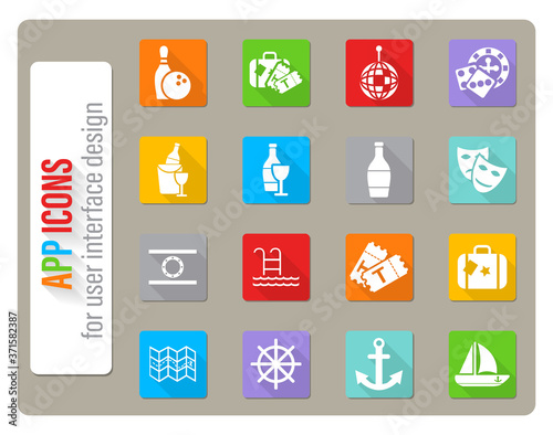cruise icon set