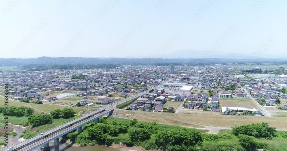 《宮城県》角田市の空撮 《宮城県》角田市の空撮