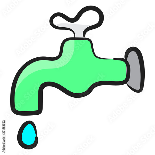 
Tap icon design, water supply faucet vector 
