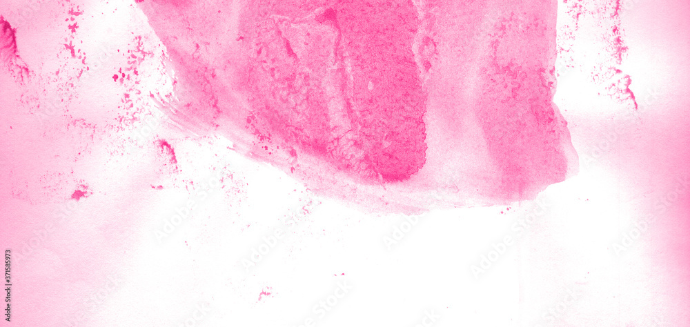 Abstract watercolor background hand-drawn on paper. Volumetric smoke elements. Pink color. For design, web, card, text, decoration, surfaces. Abstract watercolor background hand-drawn on paper. Volumetric smoke elements. Pink color. For design, web, card, text, decoration, surfaces.