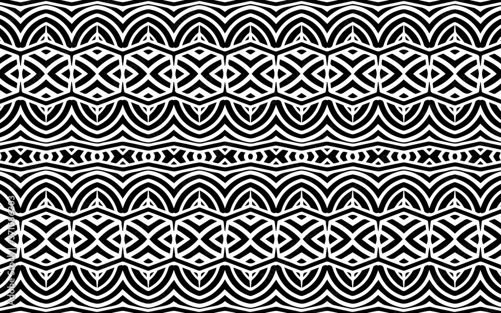 Ethnic geometric pattern for design and decor. Vector graphics in black and white. Ethnic geometric pattern for design and decor. Vector graphics in black and white.