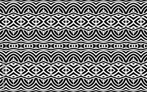 Ethnic geometric pattern for design and decor. Vector graphics in black and white.