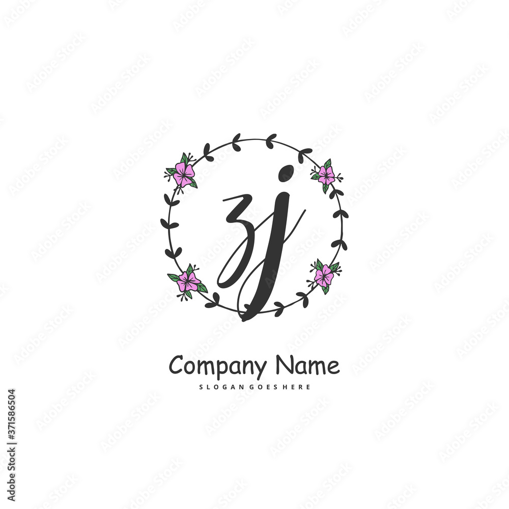 Z J ZJ Initial handwriting and signature logo design with circle. Beautiful design handwritten logo for fashion, team, wedding, luxury logo. Z J ZJ Initial handwriting and signature logo design with circle. Beautiful design handwritten logo for fashion, team, wedding, luxury logo.