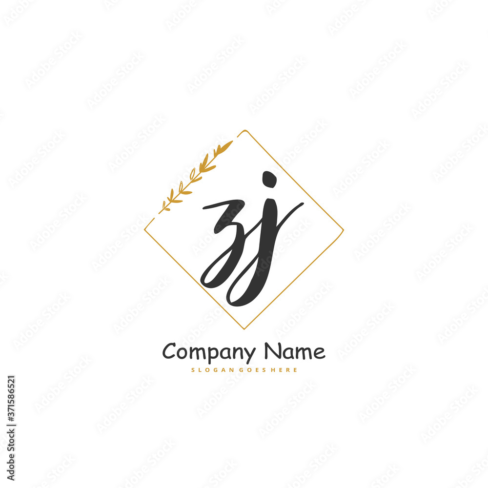 Z J ZJ Initial handwriting and signature logo design with circle. Beautiful design handwritten logo for fashion, team, wedding, luxury logo. Z J ZJ Initial handwriting and signature logo design with circle. Beautiful design handwritten logo for fashion, team, wedding, luxury logo.