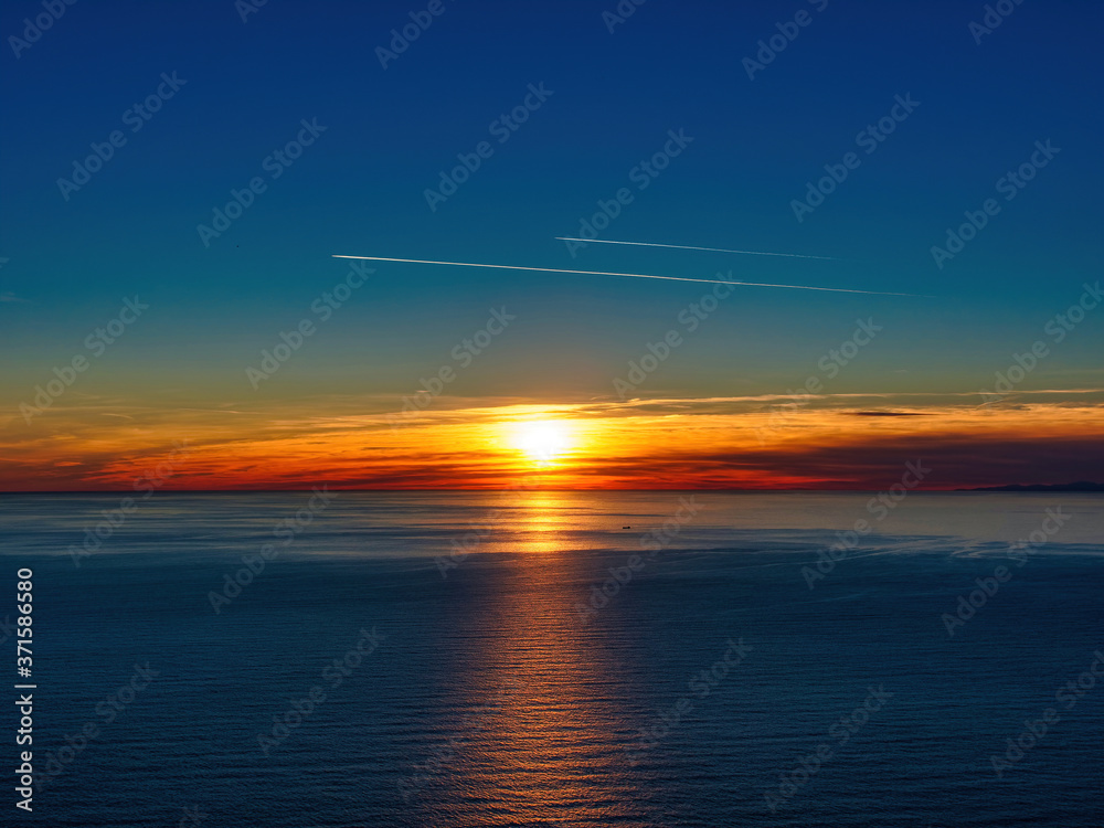 Sunset on the gulf of La Spezia from Campiglia Tramonti Sunset on the gulf of La Spezia from Campiglia Tramonti
