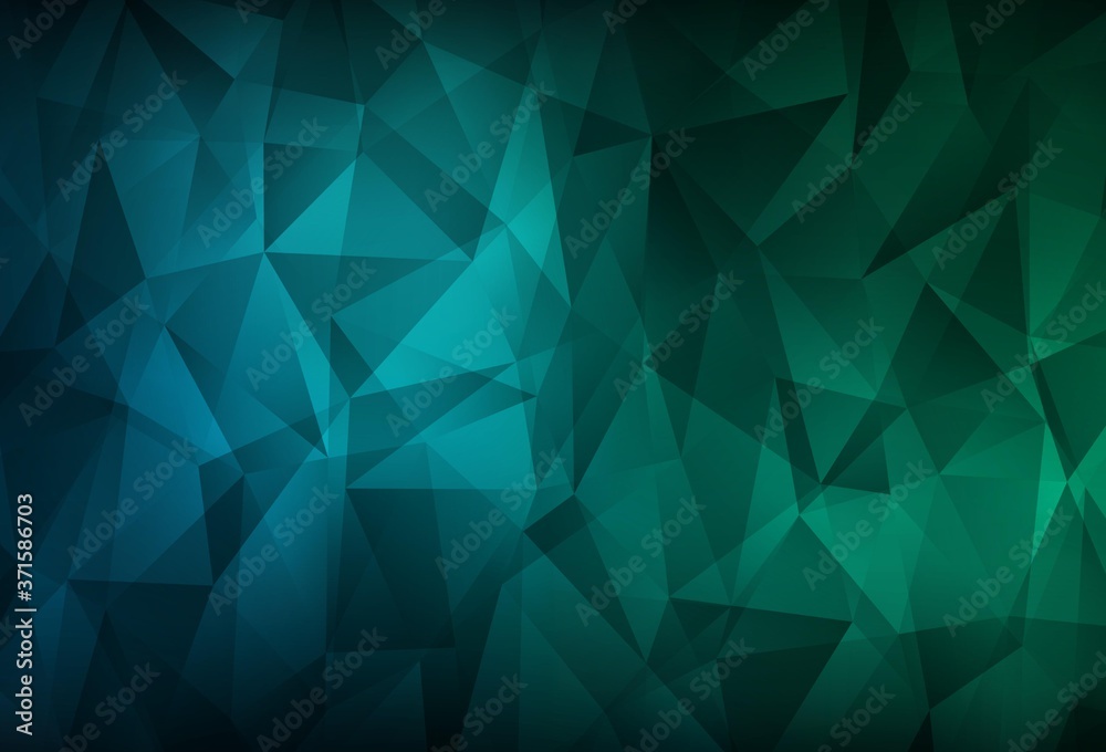 Dark Blue, Green vector low poly background. Dark Blue, Green vector low poly background.