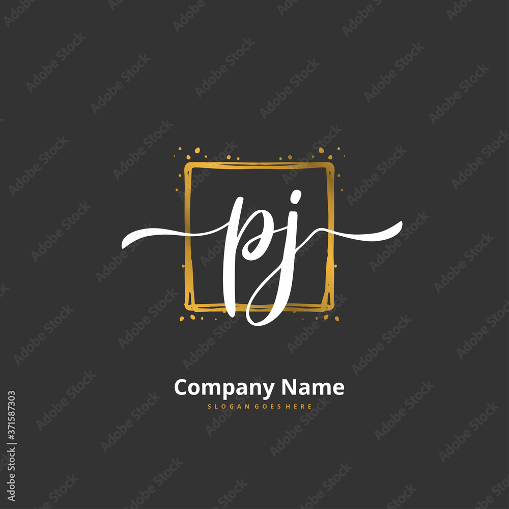 P J PJ Initial handwriting and signature logo design with circle. Beautiful design handwritten logo for fashion, team, wedding, luxury logo. P J PJ Initial handwriting and signature logo design with circle. Beautiful design handwritten logo for fashion, team, wedding, luxury logo.