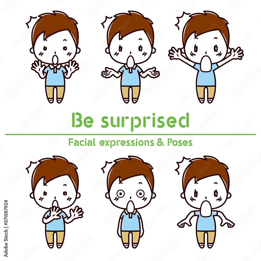 Facial expressions & Poses set / Be surprised /Male Facial expressions & Poses set / Be surprised /Male