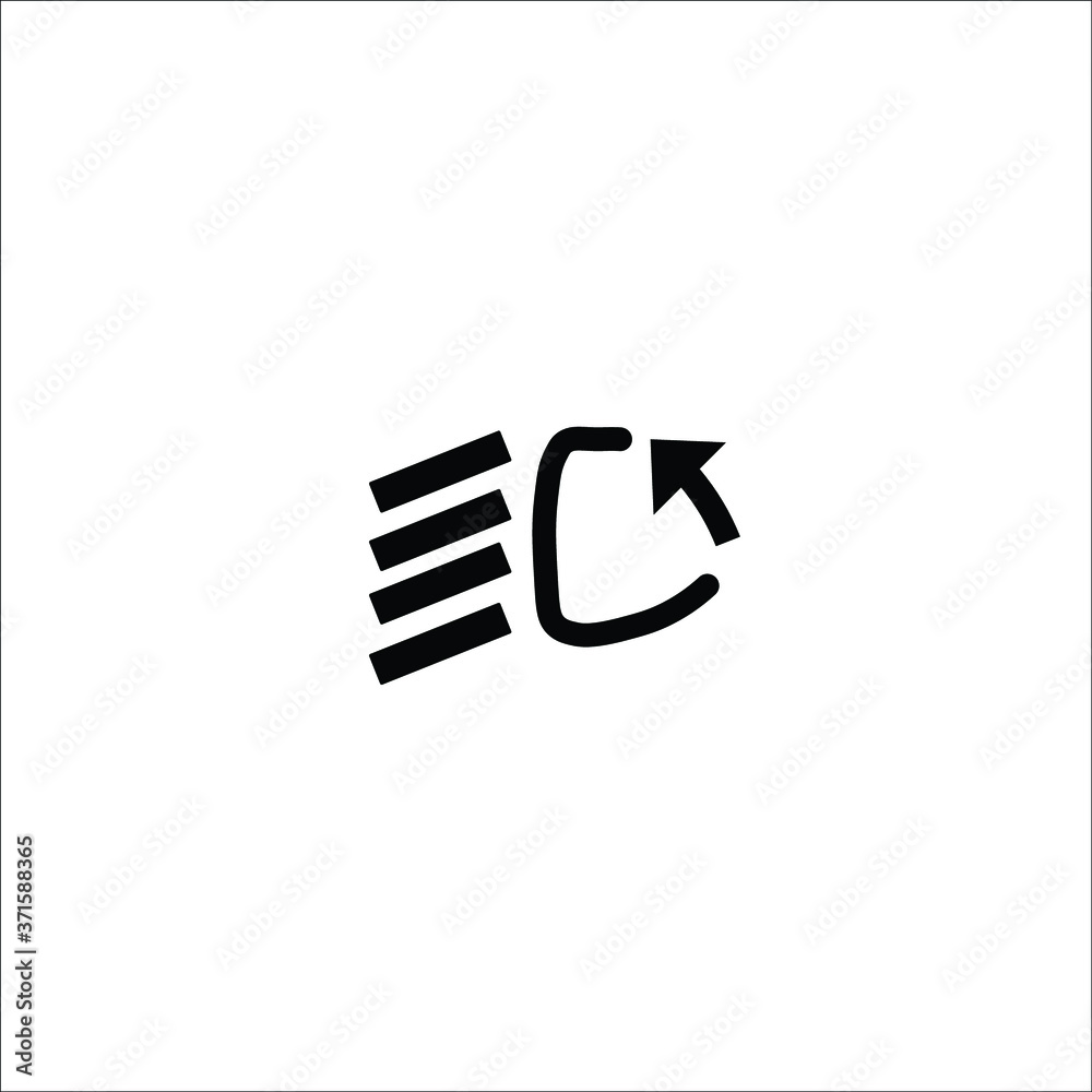 Headlight range control icon vector, car service, auto service Headlight range control icon vector, car service, auto service