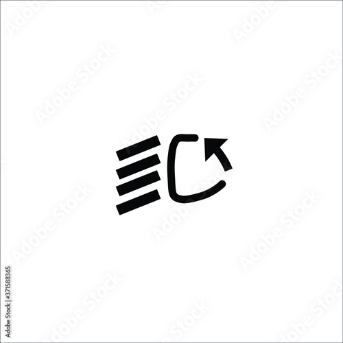 Headlight range control icon vector, car service, auto service