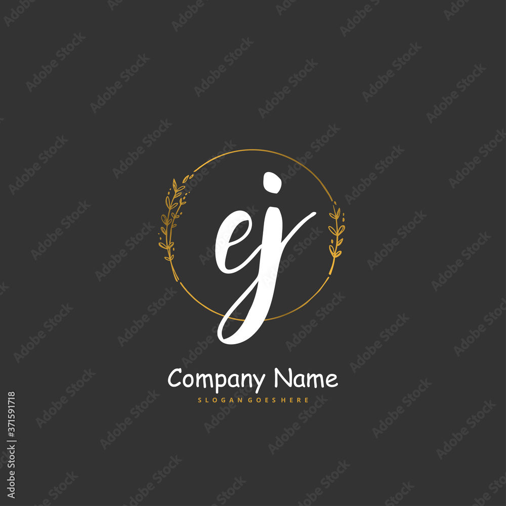 E J EJ Initial handwriting and signature logo design with circle. Beautiful design handwritten logo for fashion, team, wedding, luxury logo. E J EJ Initial handwriting and signature logo design with circle. Beautiful design handwritten logo for fashion, team, wedding, luxury logo.