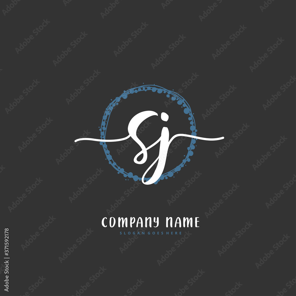 S J SJ Initial handwriting and signature logo design with circle. Beautiful design handwritten logo for fashion, team, wedding, luxury logo. S J SJ Initial handwriting and signature logo design with circle. Beautiful design handwritten logo for fashion, team, wedding, luxury logo.