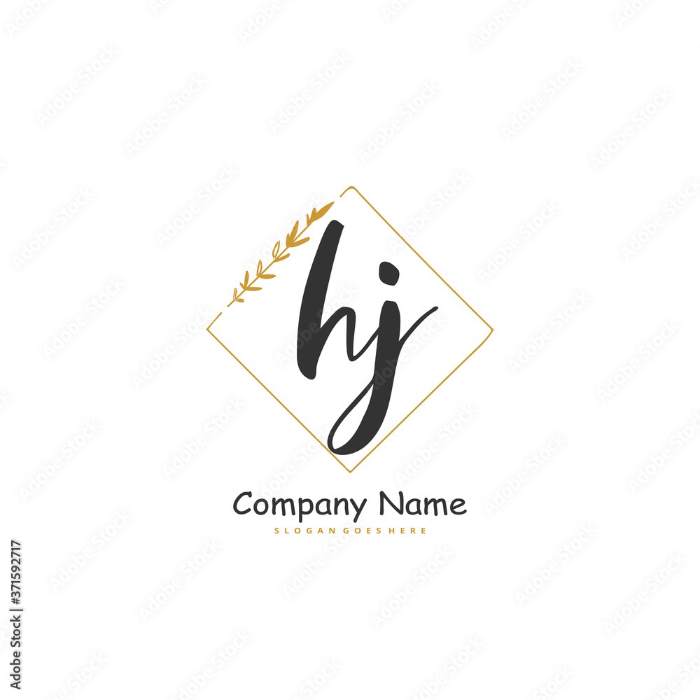 H J HJ Initial handwriting and signature logo design with circle. Beautiful design handwritten logo for fashion, team, wedding, luxury logo. H J HJ Initial handwriting and signature logo design with circle. Beautiful design handwritten logo for fashion, team, wedding, luxury logo.