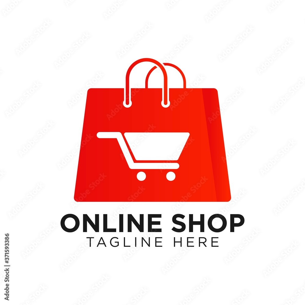 Online shop logo design template