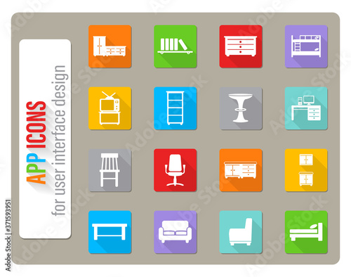 Furniture simply icons