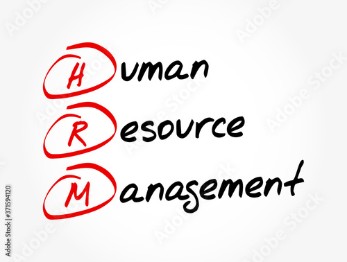 HRM - Human Resource Management acronym, business concept background