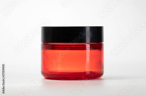 cosmetic container mockup over white background