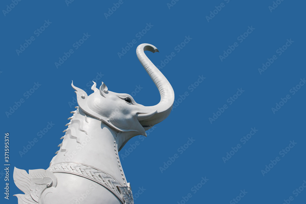 Kodchasri statue in temple Thailand (Lion Head Elephant)