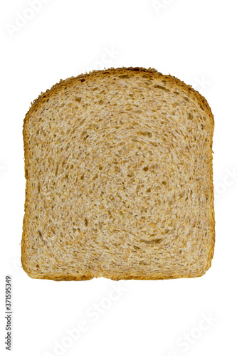 Close-up image white bread against the white background