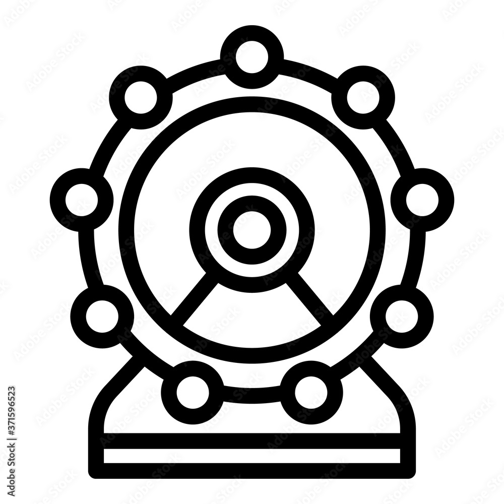 Ferris wheel icon. Outline ferris wheel vector icon for web design isolated on white background Ferris wheel icon. Outline ferris wheel vector icon for web design isolated on white background