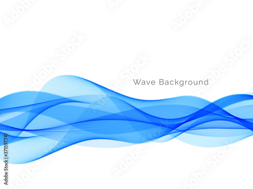 Modern stylish blue wave background