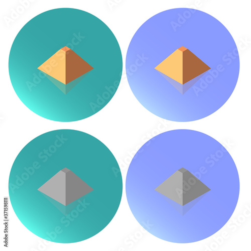 set of colorful pyramids icon Free Download set of colorful pyramids icon - GFXLoad