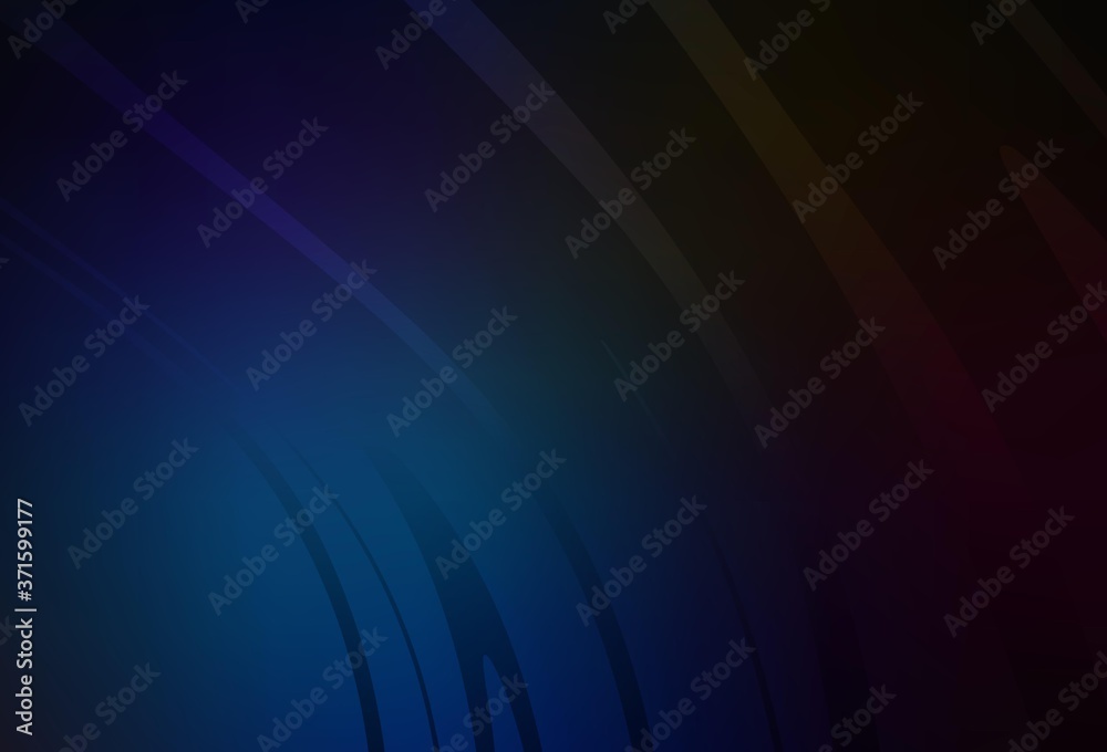 Dark BLUE vector texture with bent lines. Dark BLUE vector texture with bent lines.